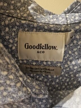 Goodfellow & Co Blue Micro Floral Shirt